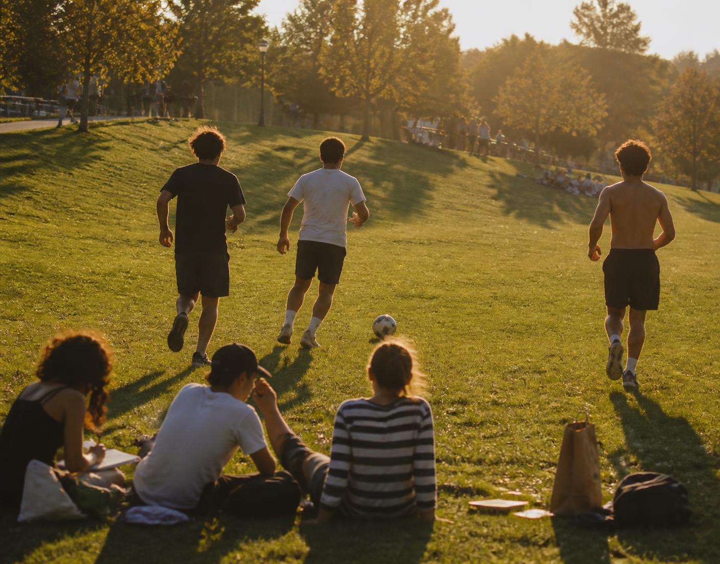 Outdoor activities in a local park
